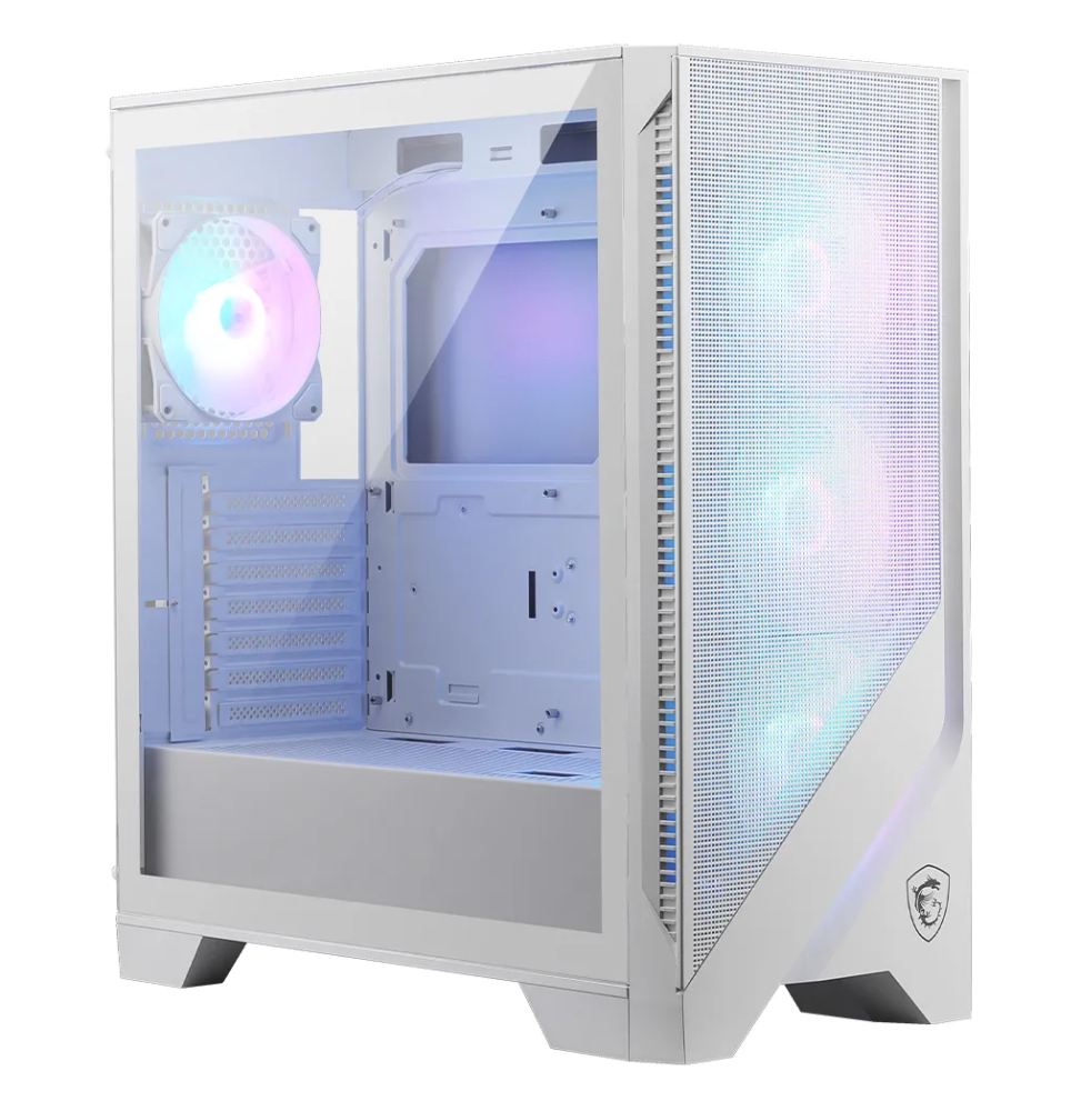 Boîtier PC Gaming MSI MAG FORGE 320R AIRFLOW - Blanc (306-7G23W22-HH9)