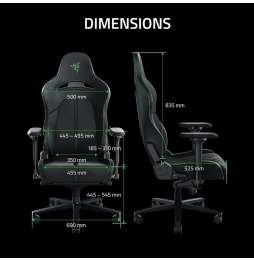 Chaise Gaming Razer Enki Black (logo Vert) (8886419354109)