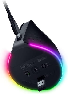 Souris sans fil Gaming Razer Pro Click V2 Vertical - Noir (RZ01-05250100-R3G1) — image 4