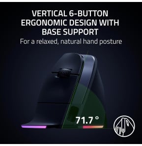 Souris sans fil Gaming Razer Pro Click V2 Vertical - Noir (RZ01-05250100-R3G1)