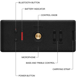 Enceinte portable Marshall Middleton II - Noir et Brass (7340055404594)
