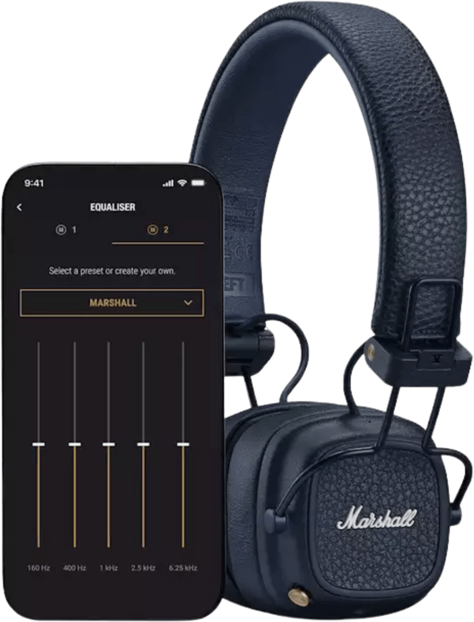 Casque Bluetooth Marshall Major V - Midnight Blue (7340055408479) — image 6