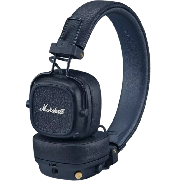 سماعة رأس Bluetooth Marshall Major V - أزرق داكن (7340055408479)