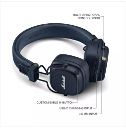 Casque Bluetooth Marshall Major V - Midnight Blue (7340055408479)