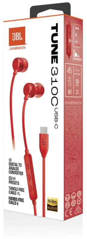 Écouteurs USB-C JBL Tune 310C Rouge (1200130011177) — image 5