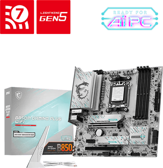 Carte Mère MSI B850M GAMING PLUS WIFI (911-7E66-001)