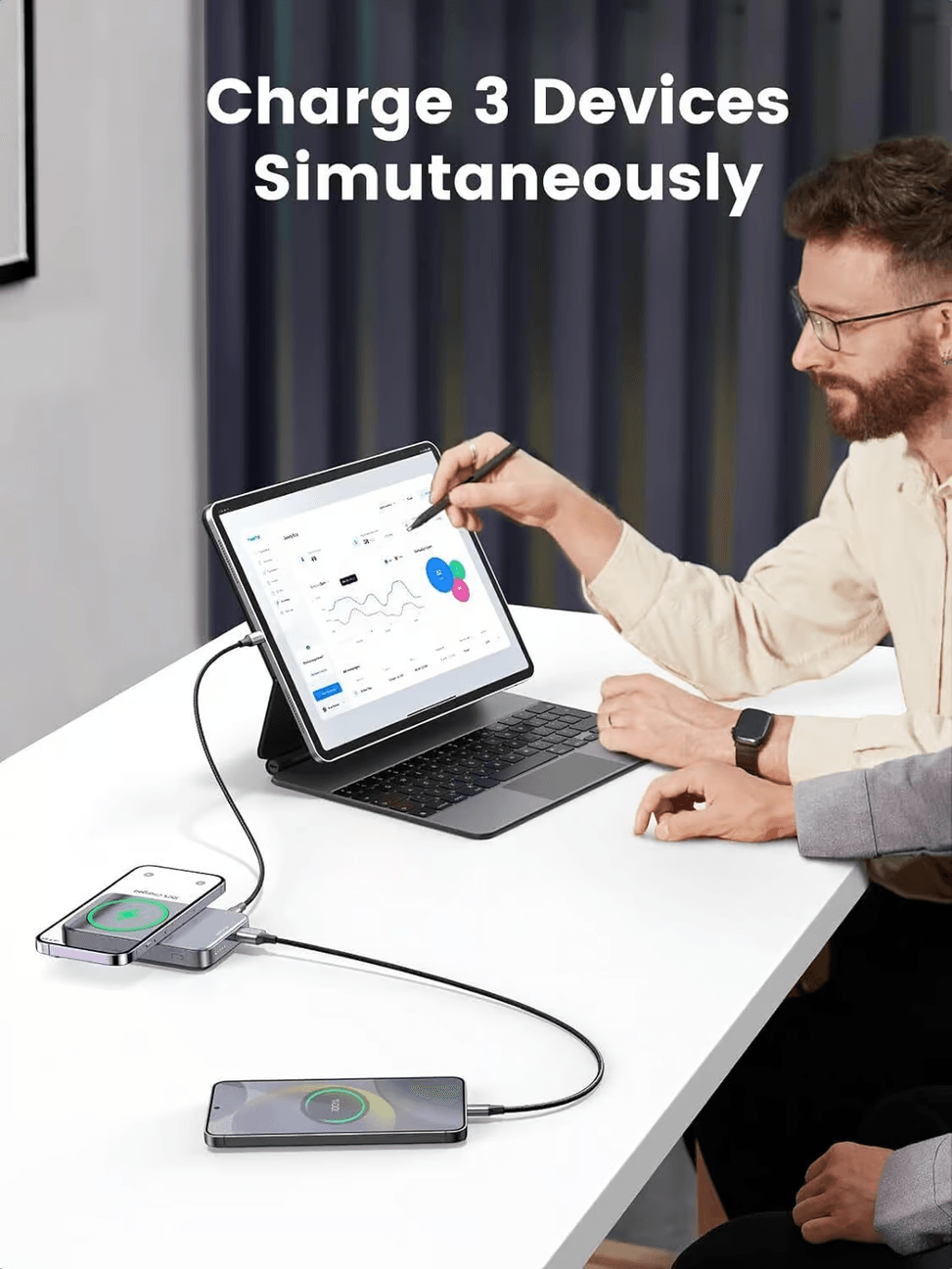 Banque d'alimentation Sans fil Ugreen 10000mAh Magnétique Sans Fil 20W (15086) — image 10