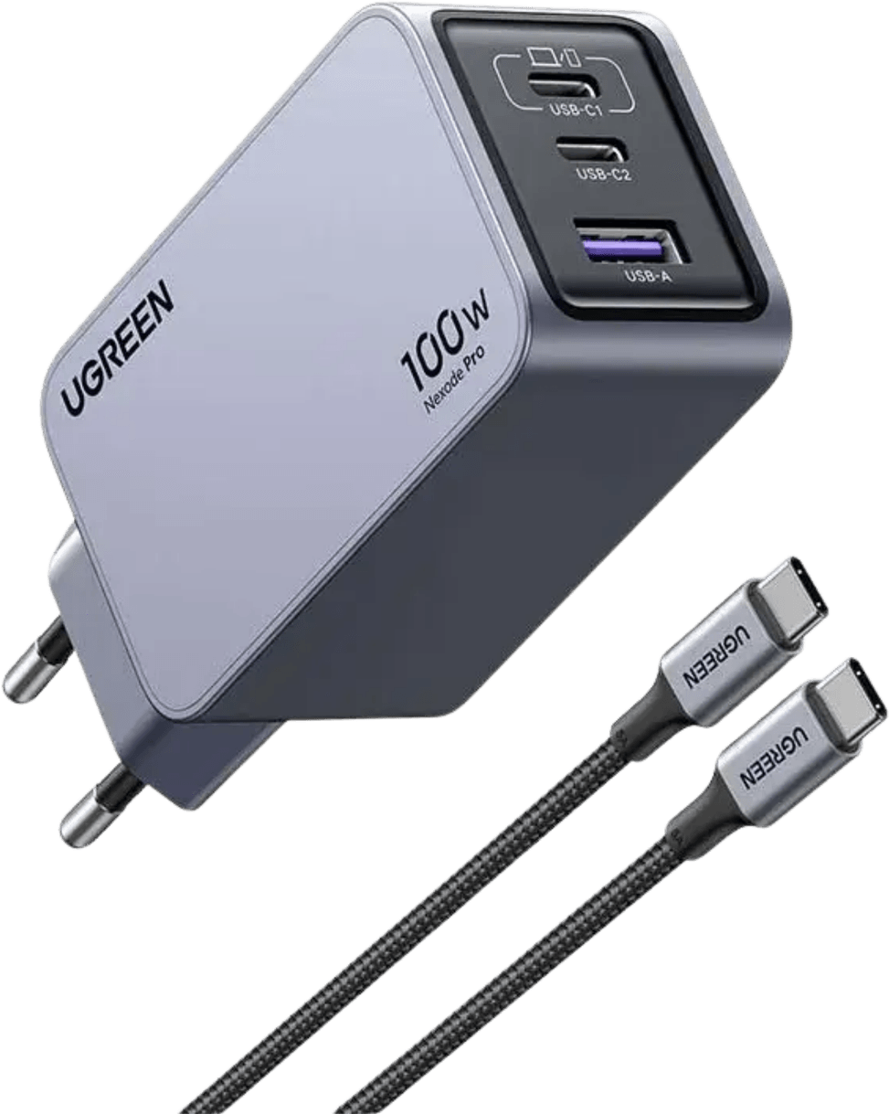 Ugreen Nexode Pro 100W GaN 3-Port Fast Charger with 1.5M cable (25874) — image 1