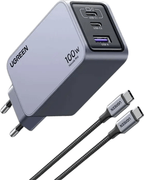 Chargeur rapid Ugreen Nexode Pro 100W GaN Charger 3-Port Avec cable 1.5M (25874)