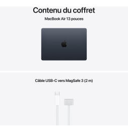 Apple MacBook Air 13 pouces M5 16 Go 512 Go Minuit (MDHE4FN/A)