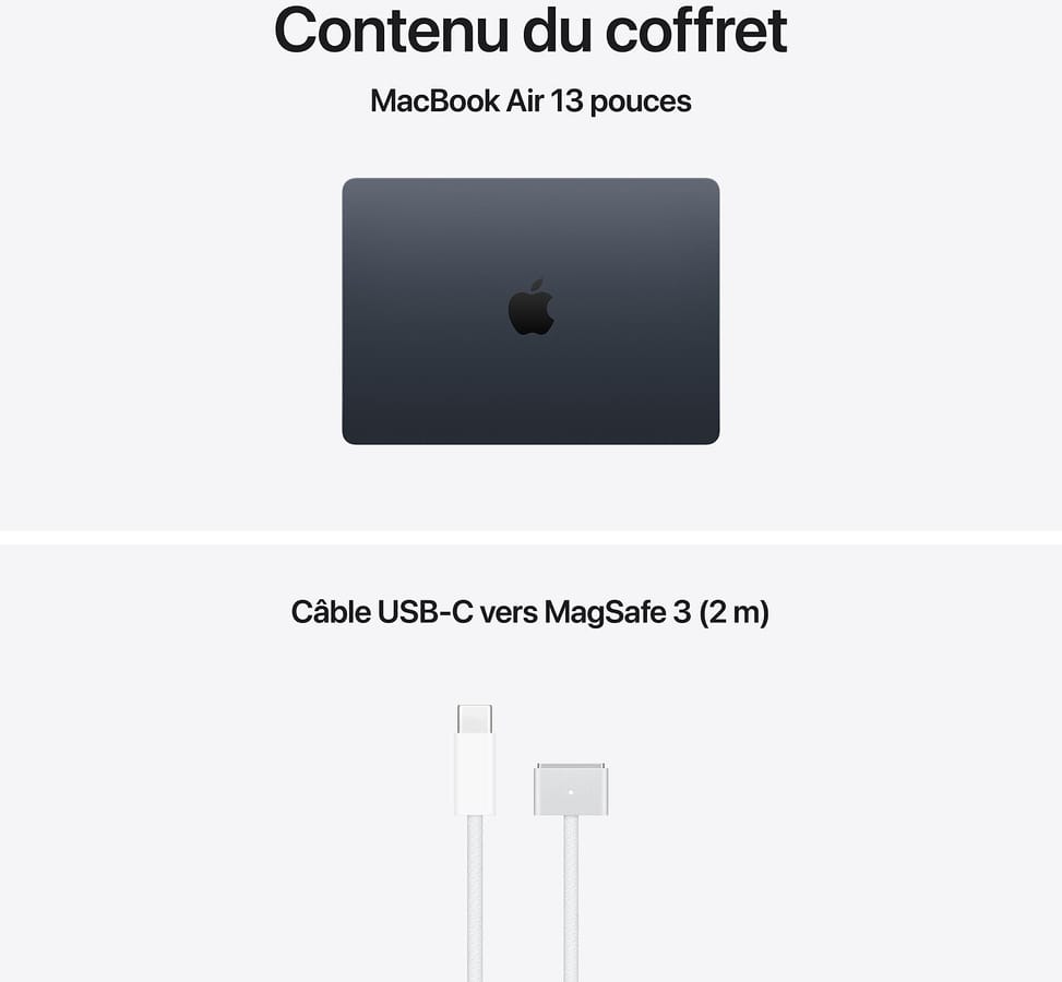 Apple MacBook Air 13 pouces M5 16 Go 512 Go Minuit (MDHE4FN/A) — image 4