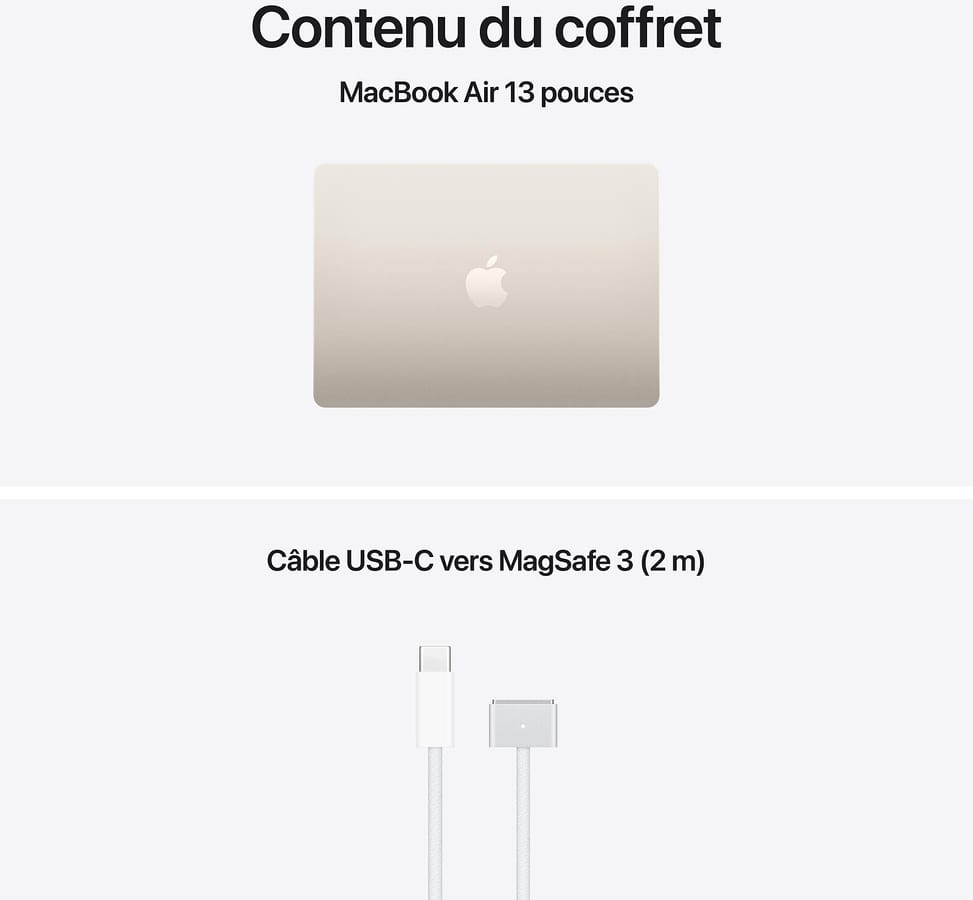 Apple MacBook Air 13 pouces M5 16 Go 512 Go Lumière Stellaire (MDHA4FN/A) — image 4