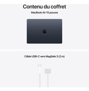 Apple MacBook Air 15 pouces M5 16 Go 1 To Minuit (MDVK4FN/A)