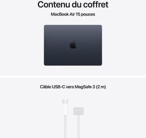 Apple MacBook Air 15 pouces M5 24 Go 1 To Minuit (MDVN4FN/A) — image 4