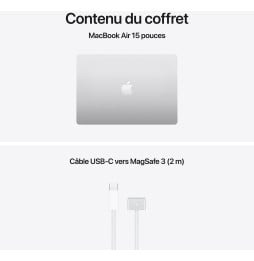 Apple MacBook Air 15 pouces M5 24 Go 1 To Argent (MDVC4FN/A)