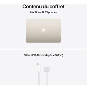 Apple MacBook Air 15 pouces M5 16 Go 512 Go Lumière Stellaire (MDVD4FN/A)