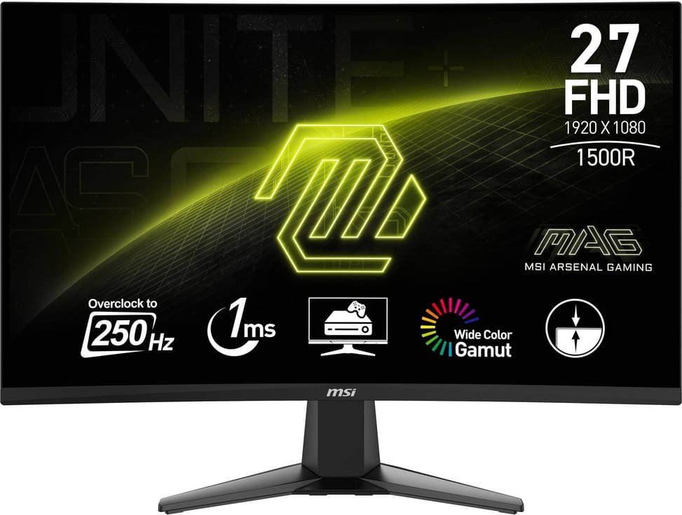 MSI MAG 27C6X 27" Full HD Curved Gaming Monitor (9S6-3CE01M-039) — image 1