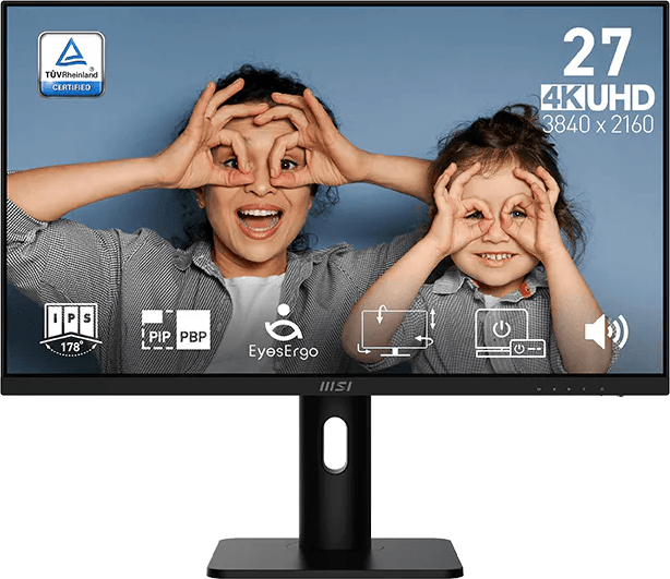 شاشة 27" 4K UHD MSI Pro MP273UP E6 (9S6-3PB49H-296) — صورة 1