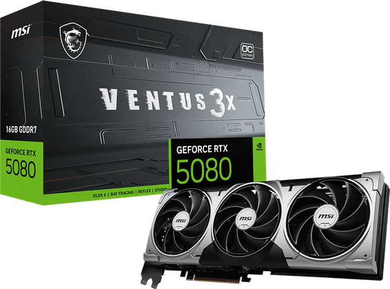 Carte Graphique MSI GeForce RTX 5080 16G VENTUS 3X OC (912-V531-428)