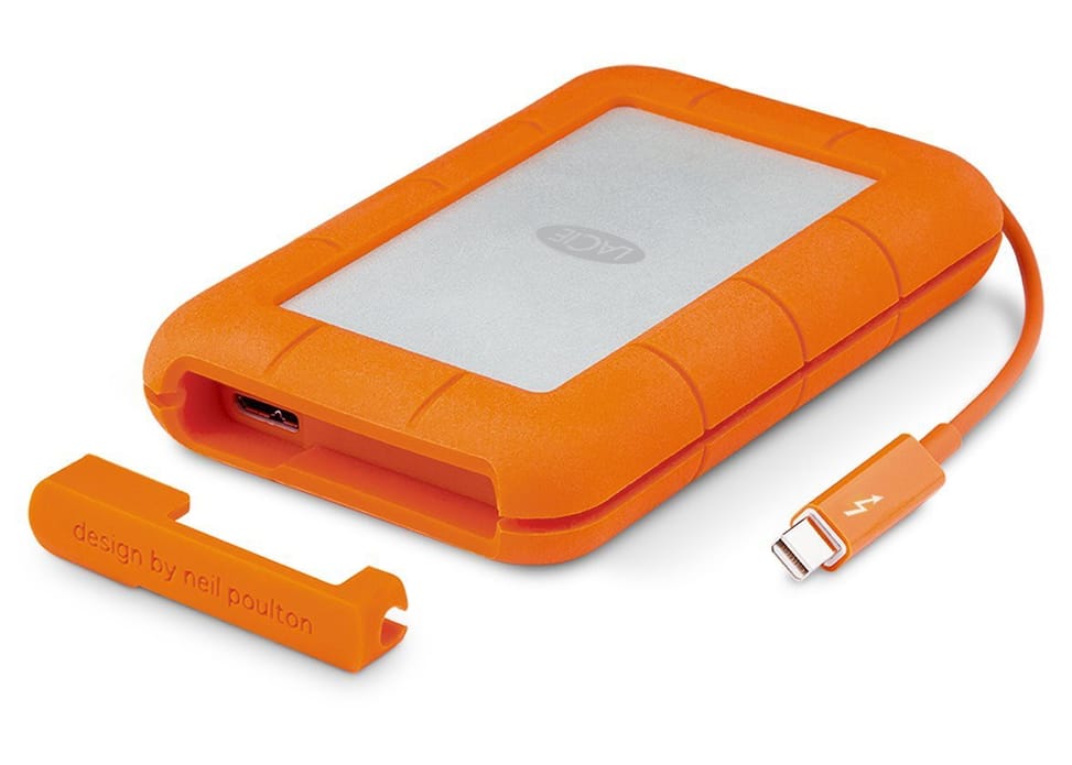 Disque dur externe Anti-choc LaCie Rugged Thunderbolt USB 3.0 avec câbles (Mac et PC)