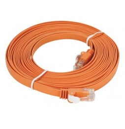 Cat6 UTP 32 AWG PVC Flat Patch Cord - 5 mètre Orange (NCB-C6UORGF1-5)