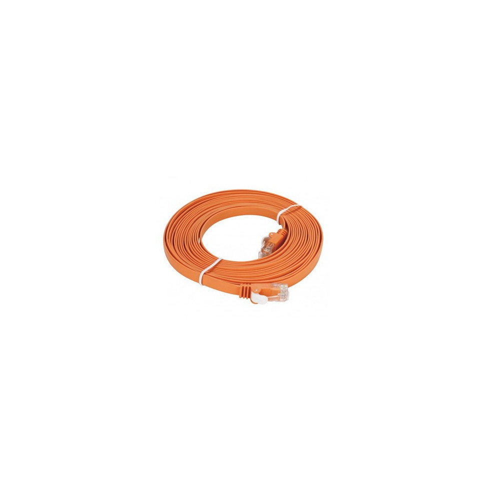 Cat6 UTP 32 AWG PVC Flat Patch Cord - 5 mètre Orange (NCB-C6UORGF1-5)