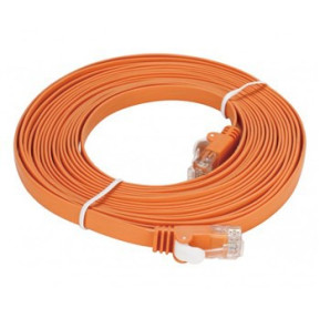 Cat6 UTP 32 AWG PVC Flat Patch Cord - 5 mètre Orange (NCB-C6UORGF1-5)