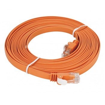 Câble droit RJ-45 D-LINK Cat6 UTP 32 AWG PVC Flat - 5 mètre Orange (NCB-C6UORGF1-5)