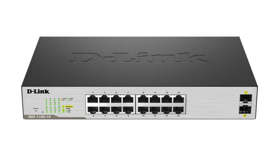 Switch Administrable D-LINK 16 ports Gigabit Green Ethernet avec 2 SFP ports (DGS-1100-18)