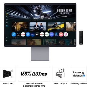 Samsung Smart Monitor M9 32" Smart TV Apps 4K OLED