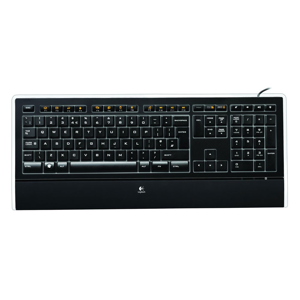 Clavier à touches rétro-éclairées Logitech Illuminated Keyboard ...