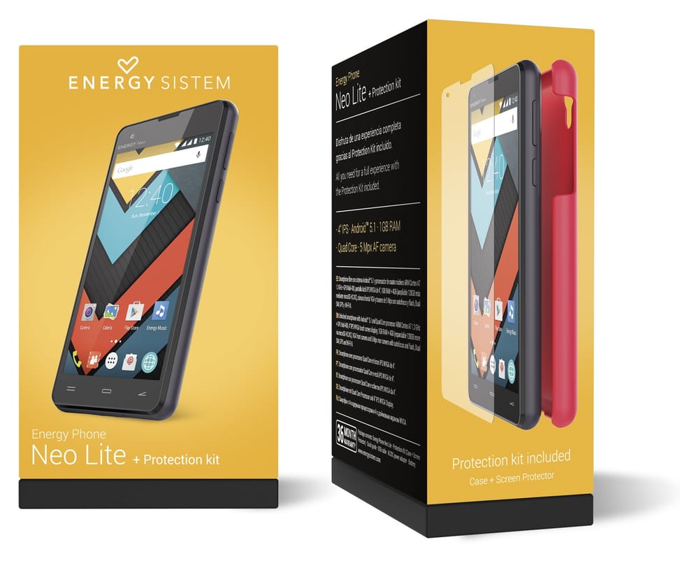 Smartphone Energy Sistem Phone NEO LITE - Dual SIM avec Protection kit