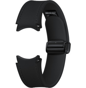 Samsung Galaxy Watch6 D Buckle Hybrid Eco Leather Band Medium And Large Black