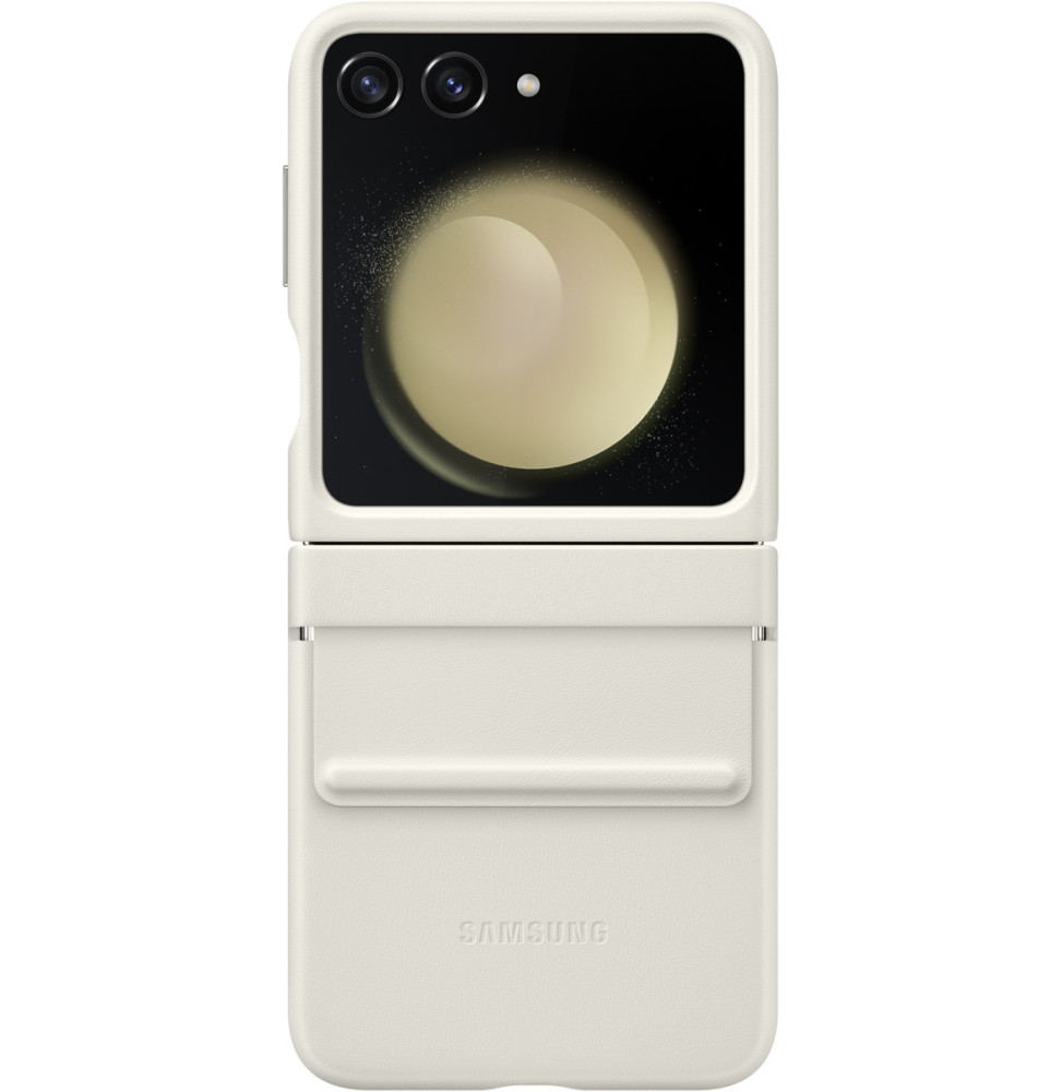 Samsung Galaxy Z Flip5 Flap Eco Leather Case Cream