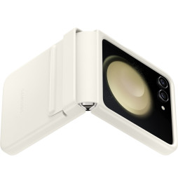 Samsung Galaxy Z Flip5 Flap Eco Leather Case Cream