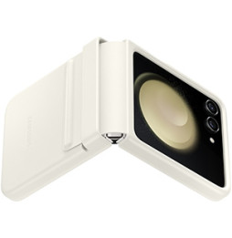 Samsung Galaxy Z Flip5 Flap Eco Leather Case Cream