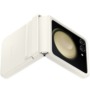 Samsung Galaxy Z Flip5 Flap Eco Leather Case Cream