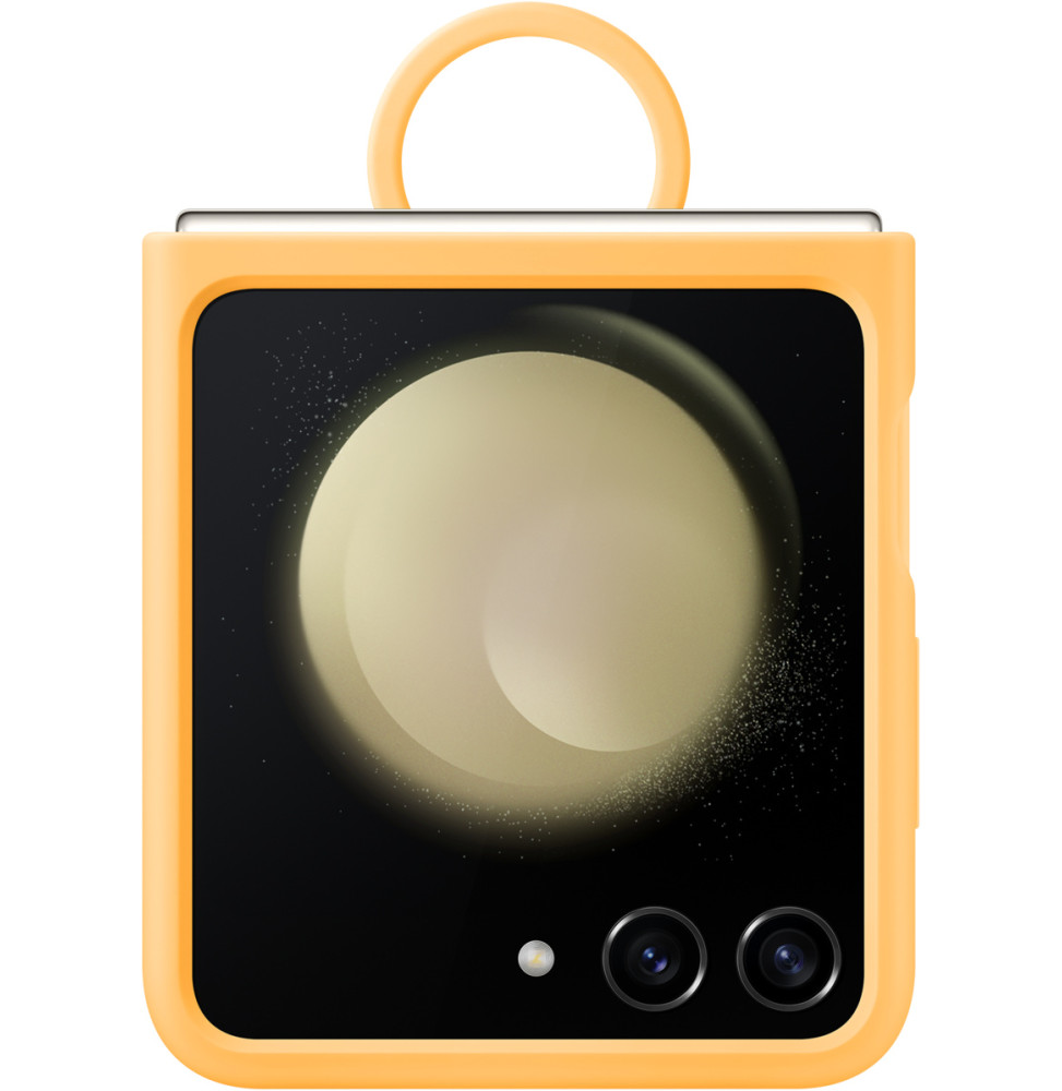 Samsung Galaxy Z Flip5 Silicone Case With Ring Apricot