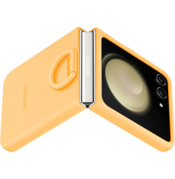 Samsung Galaxy Z Flip5 Silicone Case With Ring Apricot