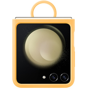 Samsung Galaxy Z Flip5 Silicone Case With Ring Apricot