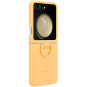 Samsung Galaxy Z Flip5 Silicone Case With Ring Apricot