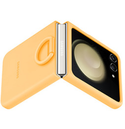 Samsung Galaxy Z Flip5 Silicone Case With Ring Apricot