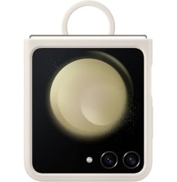 Samsung Galaxy Z Flip5 Silicone Case With Ring Cream