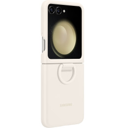 Samsung Galaxy Z Flip5 Silicone Case With Ring Cream