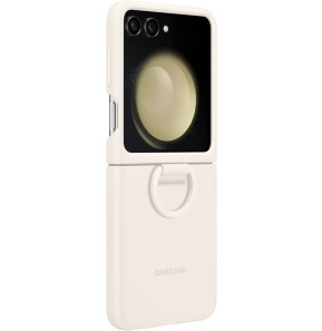 Samsung Galaxy Z Flip5 Silicone Case With Ring Cream