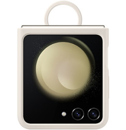 Samsung Galaxy Z Flip5 Silicone Case With Ring Cream