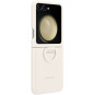 Samsung Galaxy Z Flip5 Silicone Case With Ring Cream
