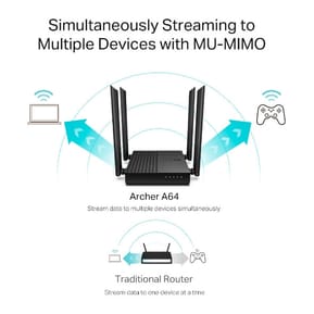 راوتر Wi-Fi TP-Link Archer A64 AC1200 MU-MIMO ثنائي النطاق (ARCHERA64) — صورة 5