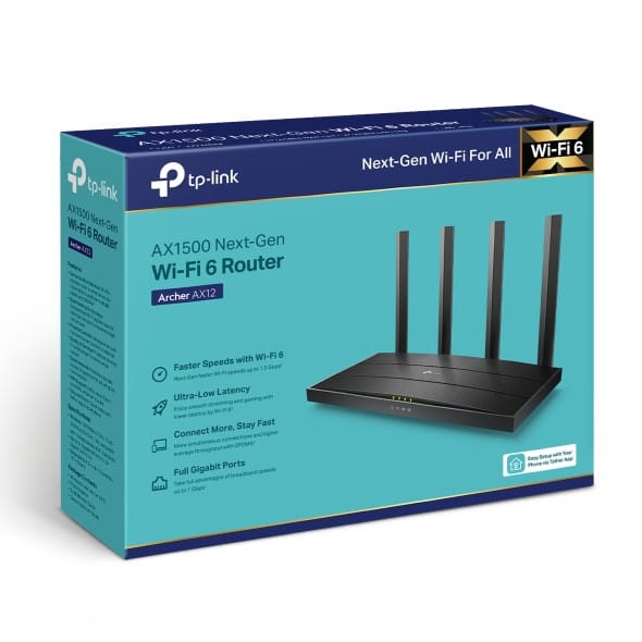 Routeur Wi-Fi 6 TP-Link Archer AX12 AX1500 Gigabit double bande
