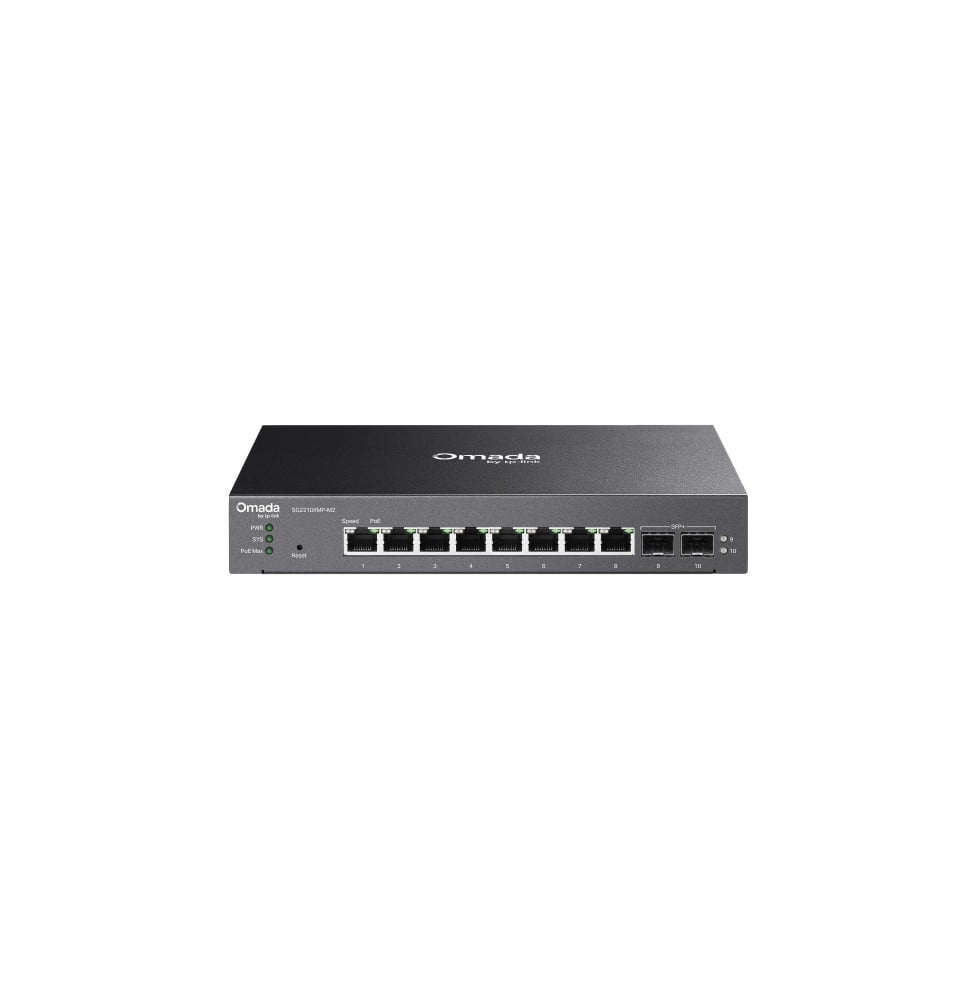 Switch TP-Link SG2210XMP-M2 Omada 8 ports 2,5GBASE-T + 2 ports 10GE SFP+ Smart avec 8 ports PoE+